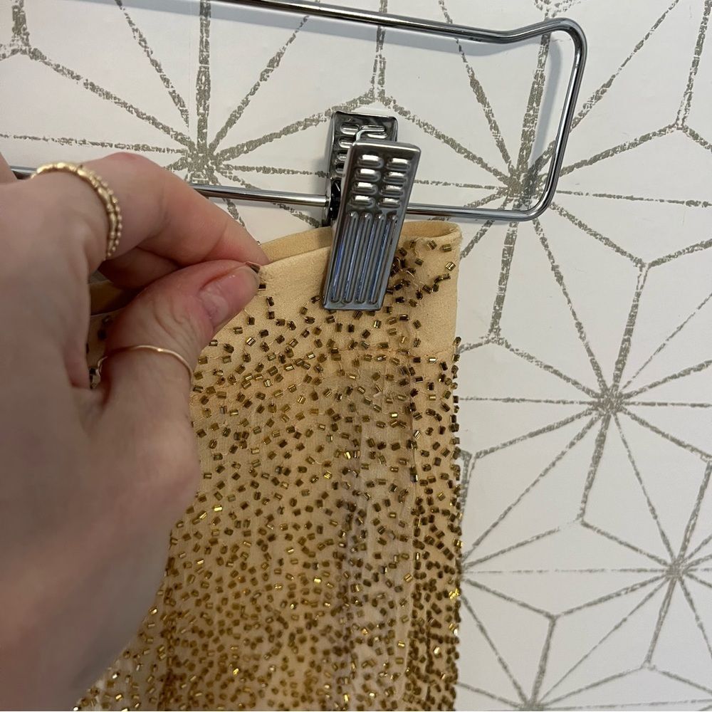 Vintage Gold Beaded Mini Skirt - Picture 3 of 8